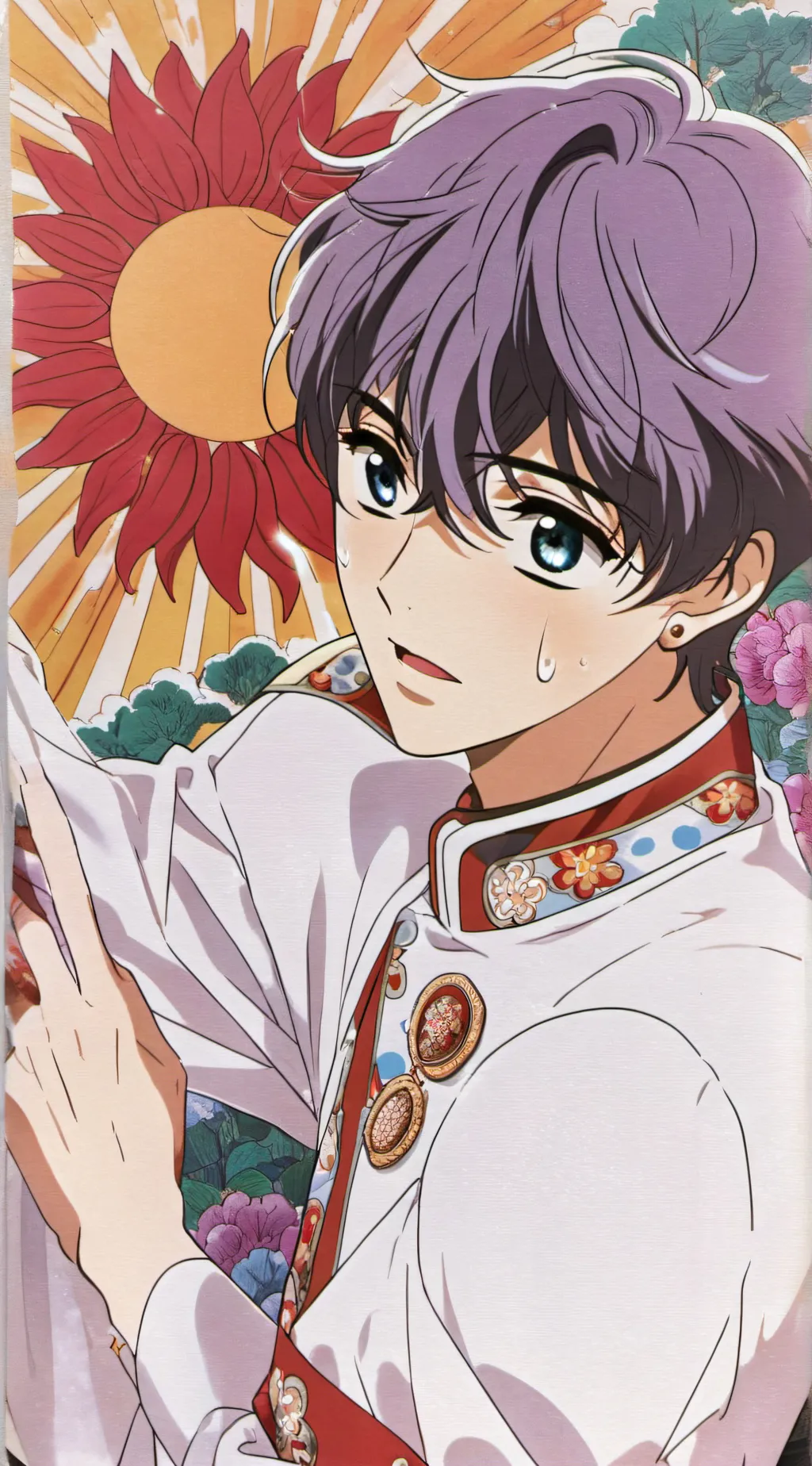 ai character: SUN IS SHINING background