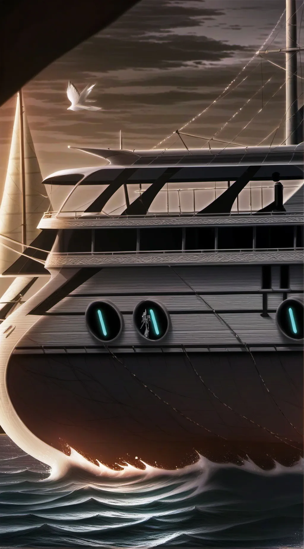 ai character: ghost ship background