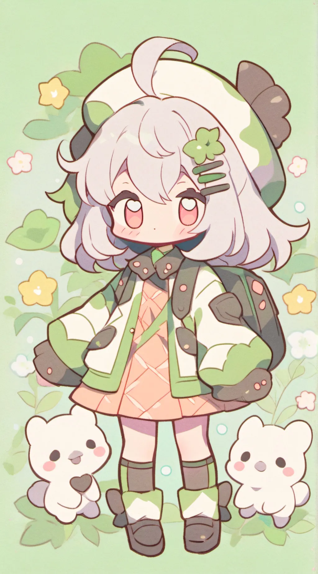 ai character: the lovely girl background