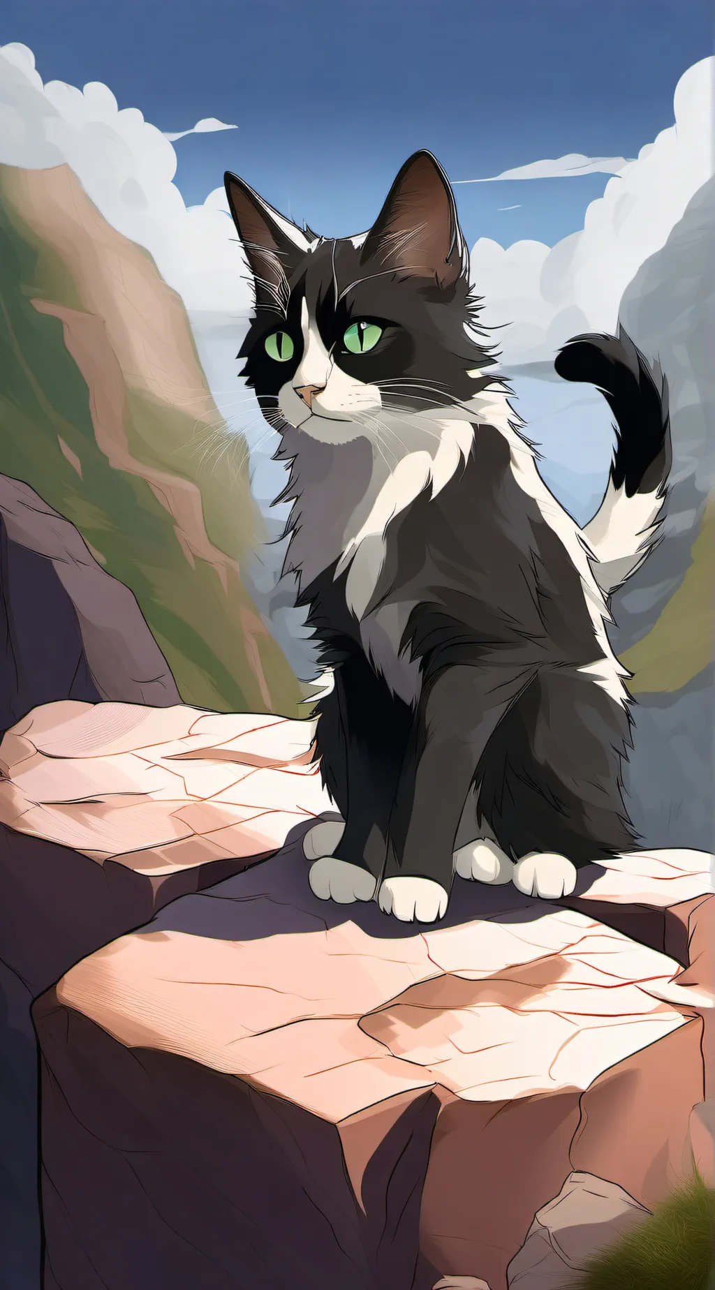 ai character: Orca tail ! background