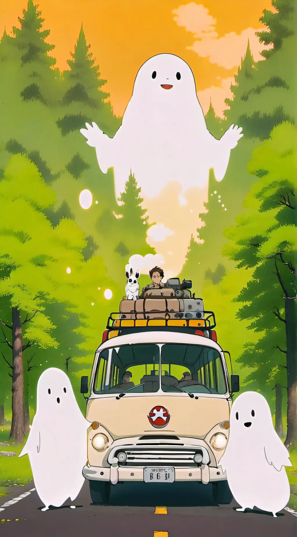 ai character: Ghost Busters background