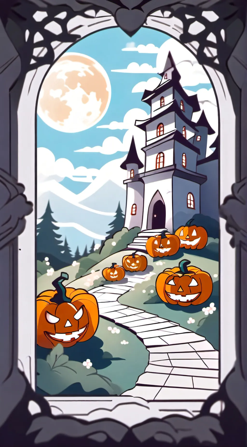 ai character: 🎃F.W HALLOWEEN🎃 background