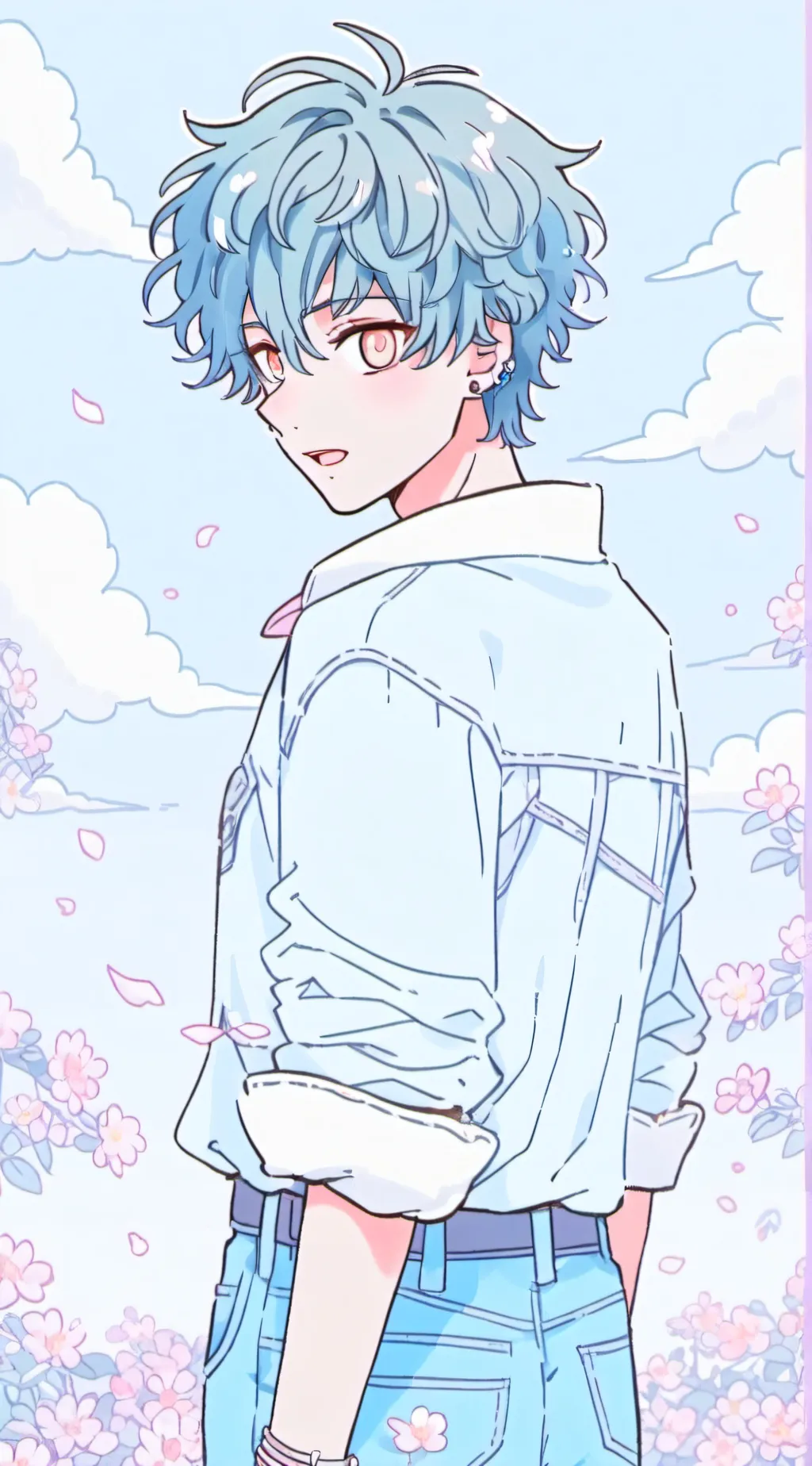 ai character: sky background