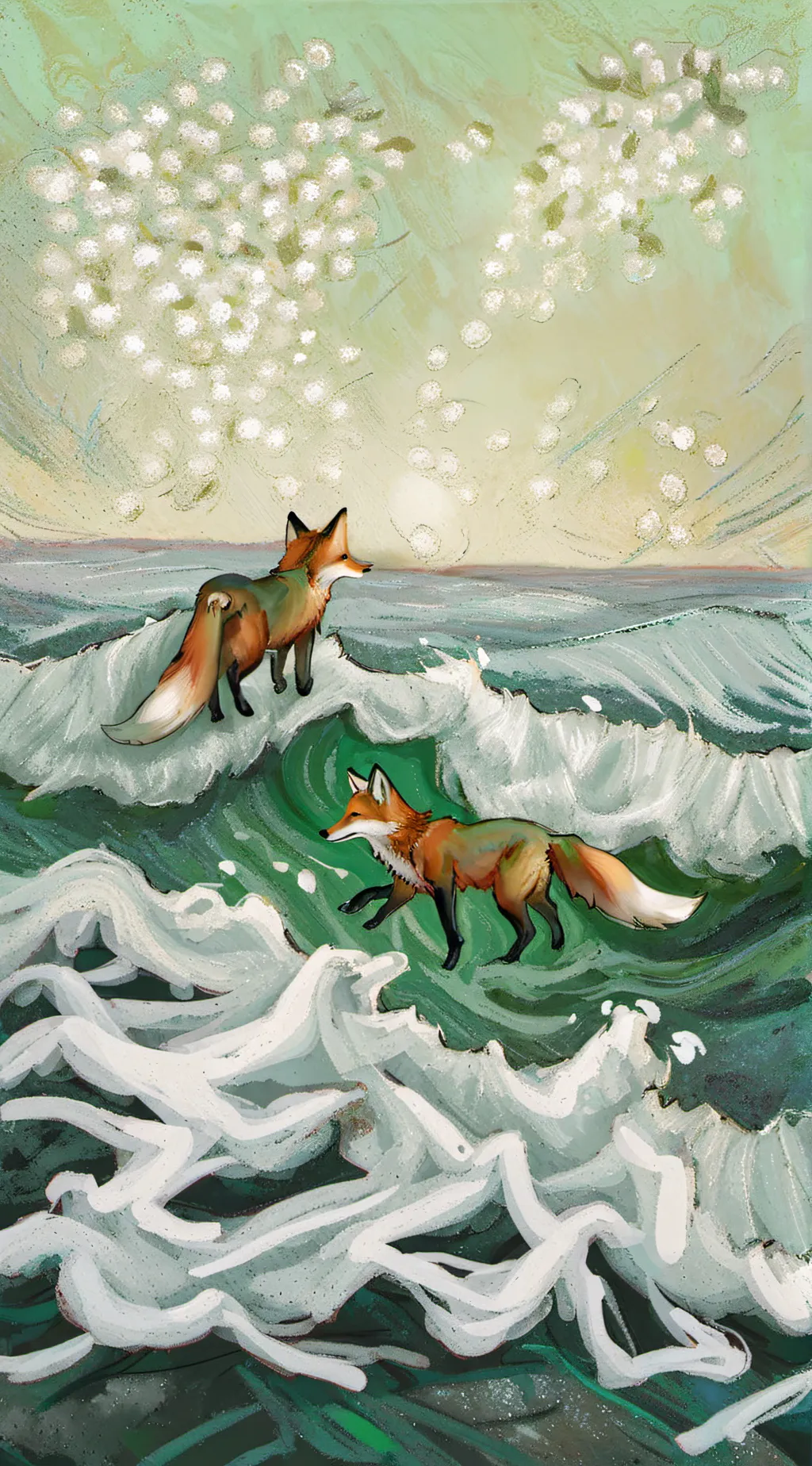 ai character: fox store background