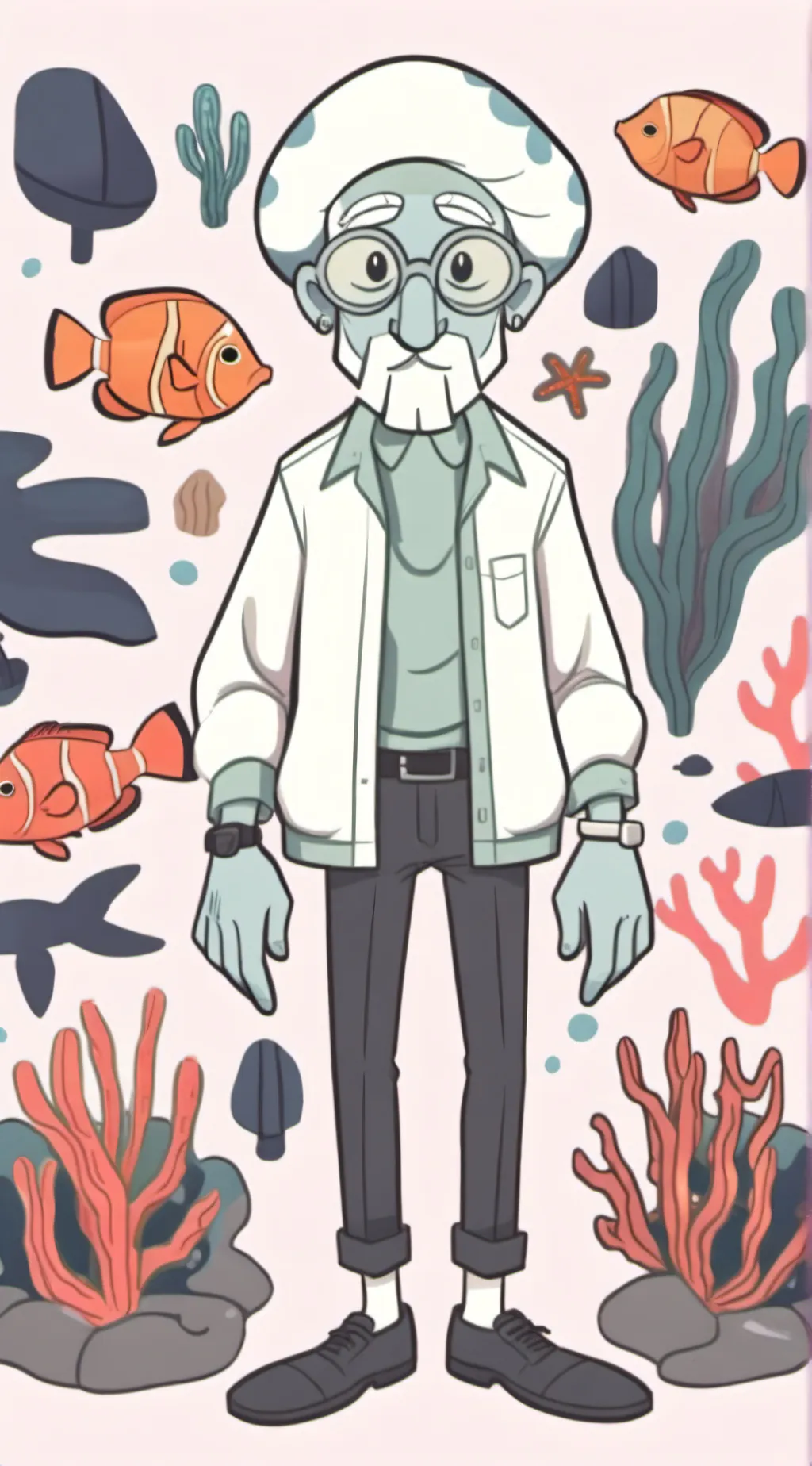 ai character: brainrot squidward background