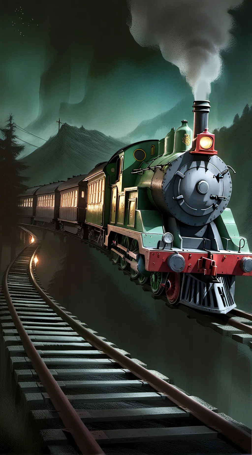 ai character: Ghost train killer background