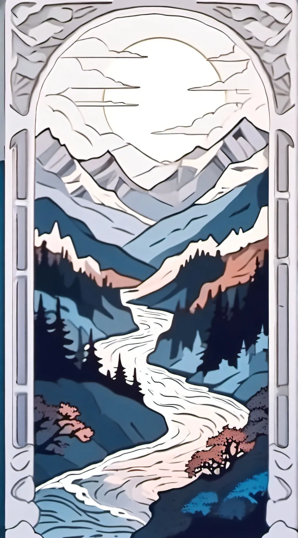 ai character: moutin hike background