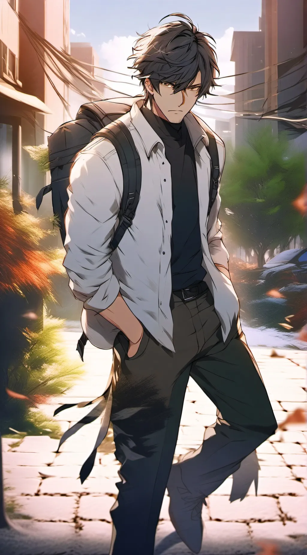 ai character: Leonardo background