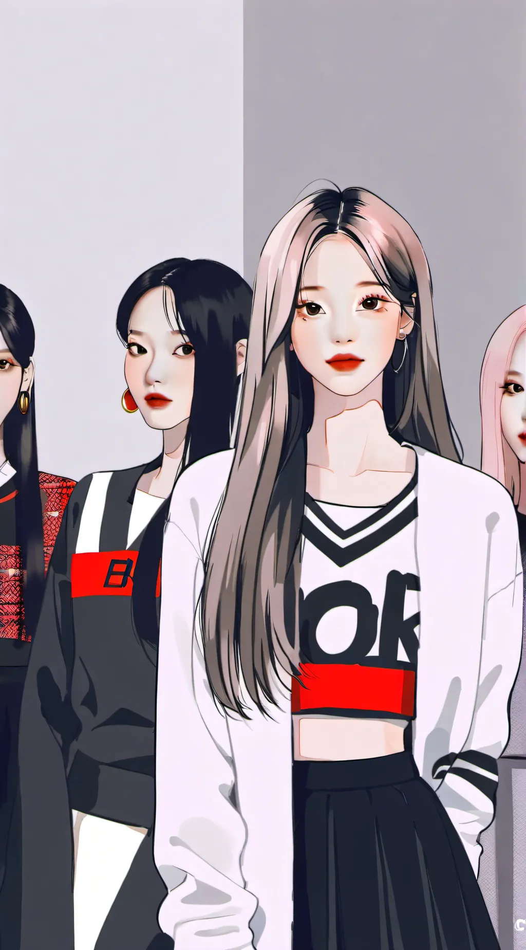 ai character: BLACKPINK background