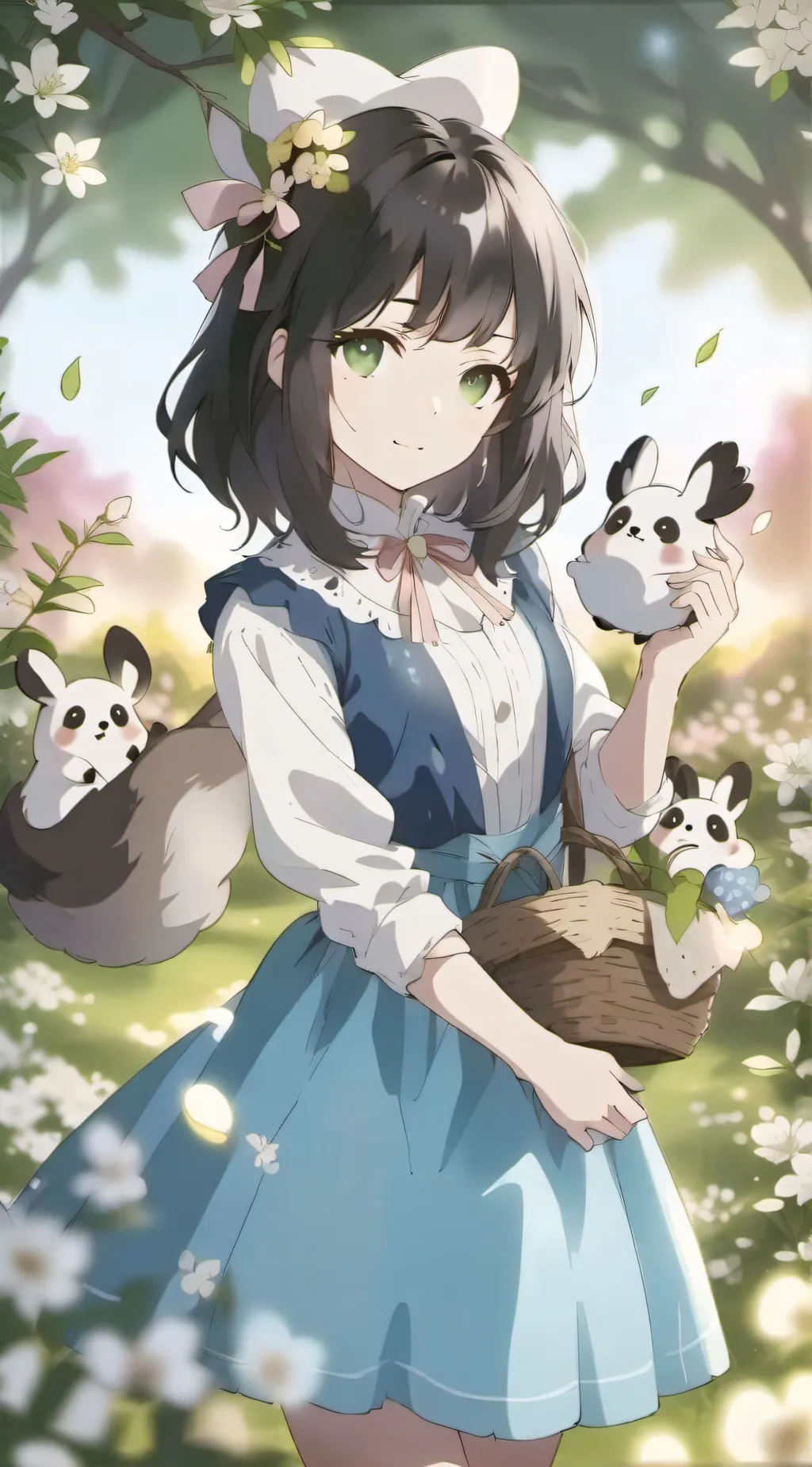 ai character: fluffy bunnies background