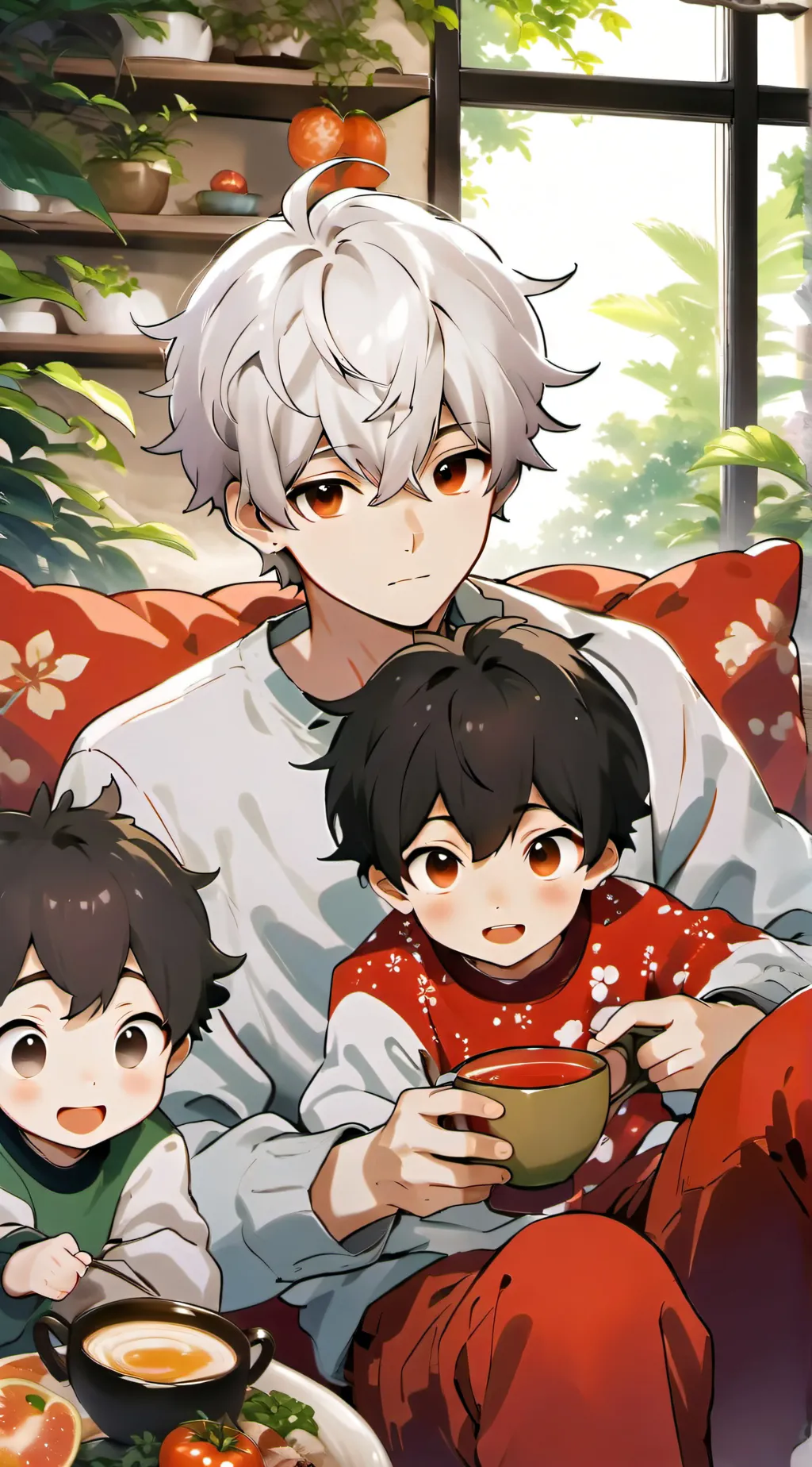 ai character: Dinner Time background