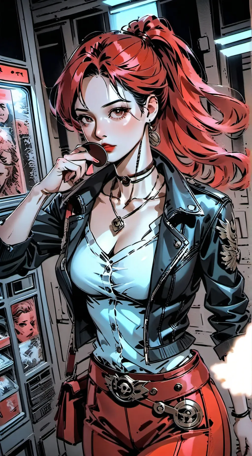 ai character: Ashley  background