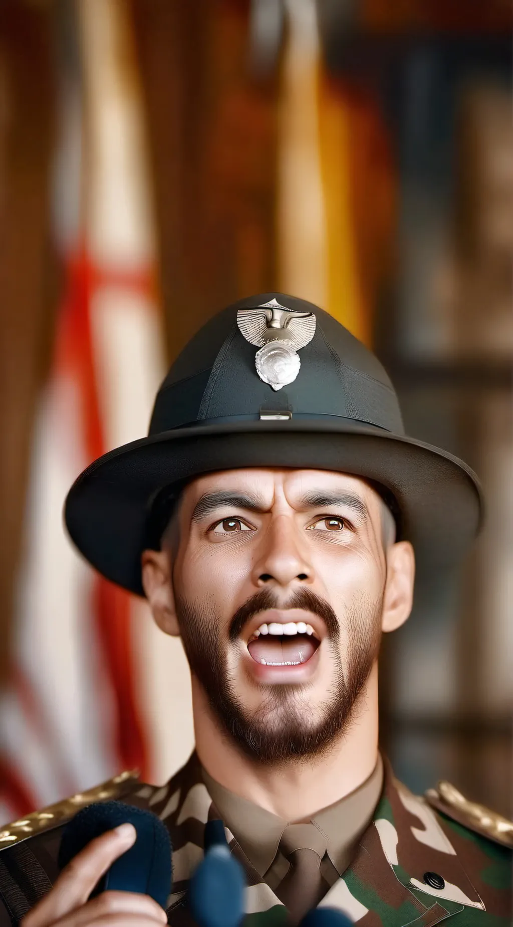 ai character: drill sargent background