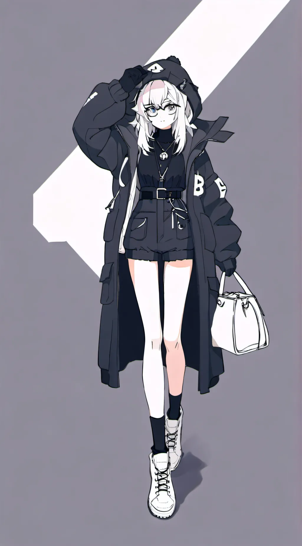 ai character:  KNY Fashion show  background