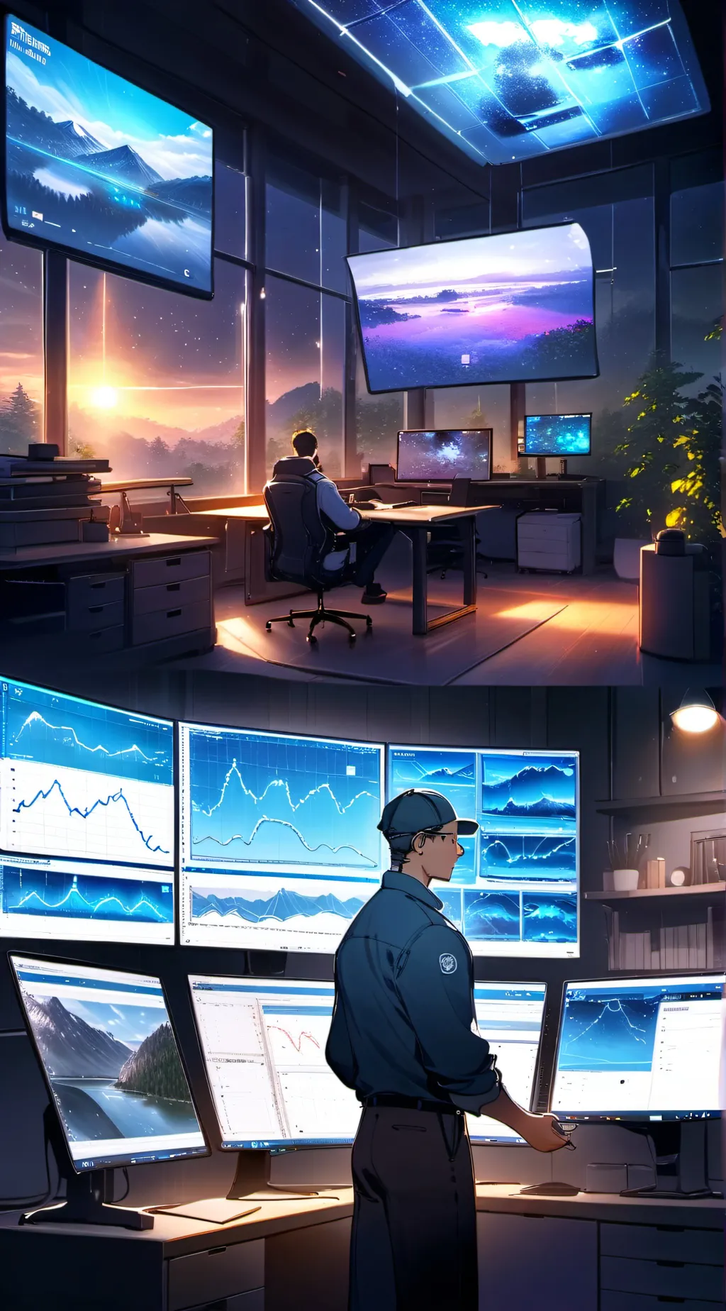 ai character: Titán camera man background