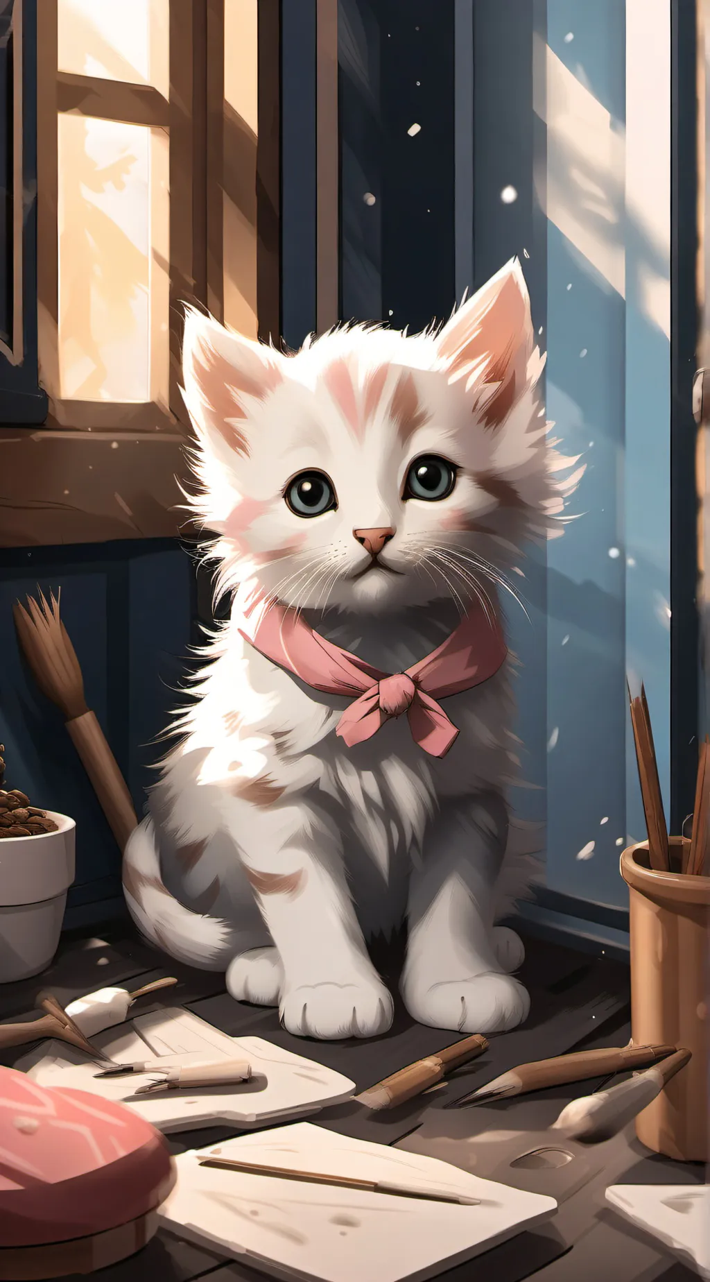 ai character: Pink Kitty background
