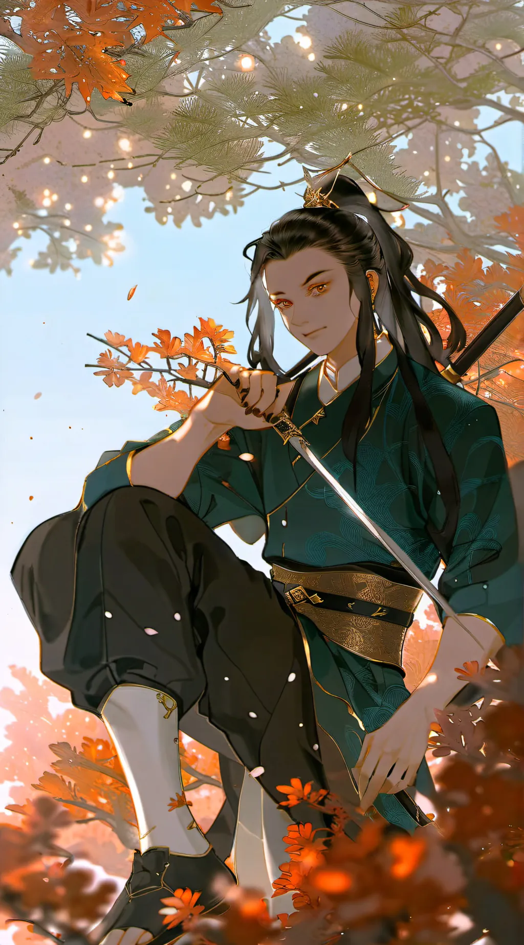 ai character: demon slayer  background