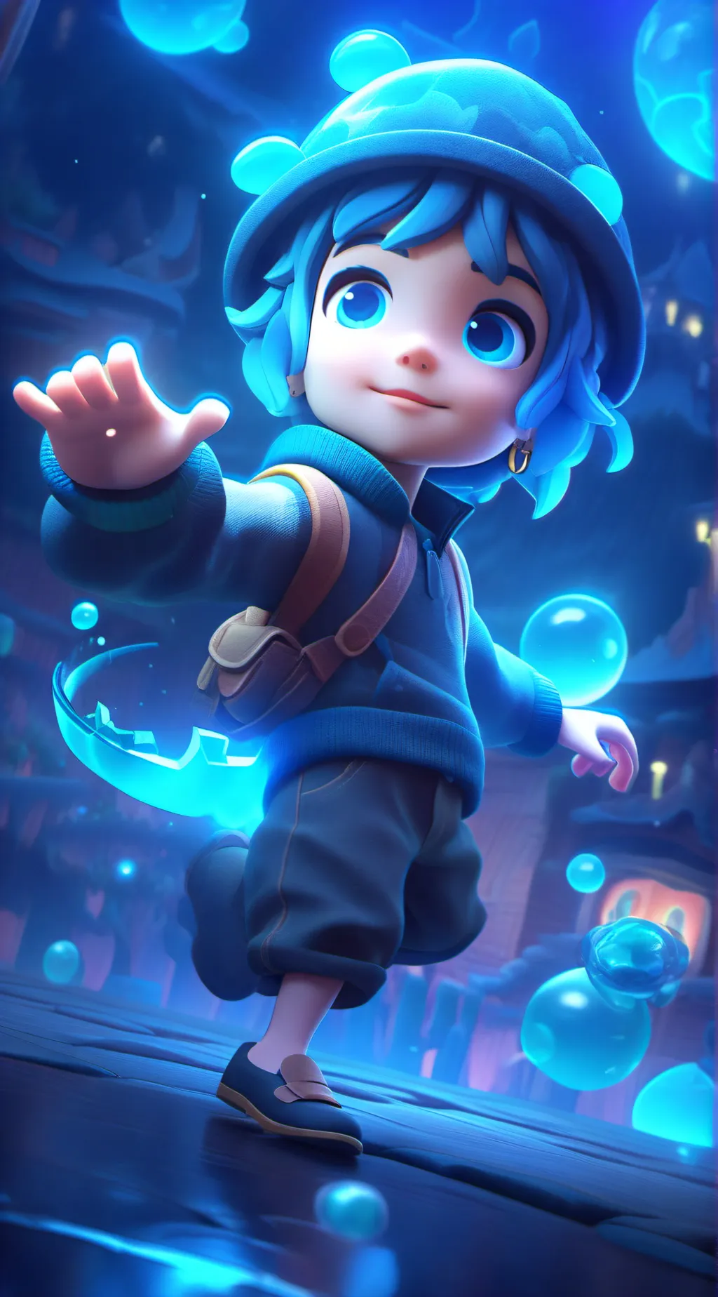 ai character: college kid background