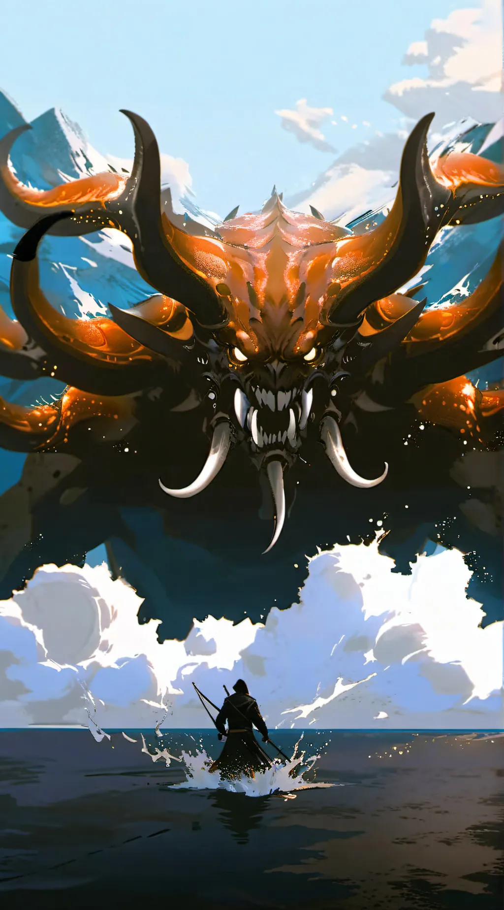 ai character: Seadragon  background