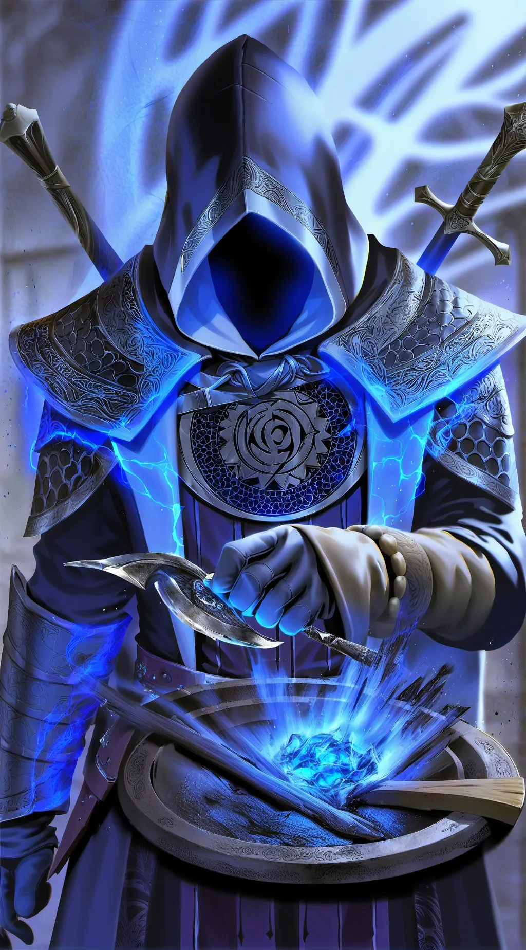 ai character: shadow background