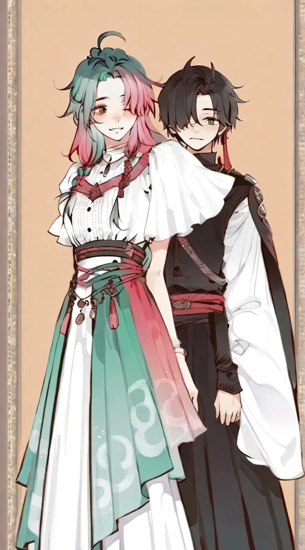 ai character: Mitsuri and obanai background