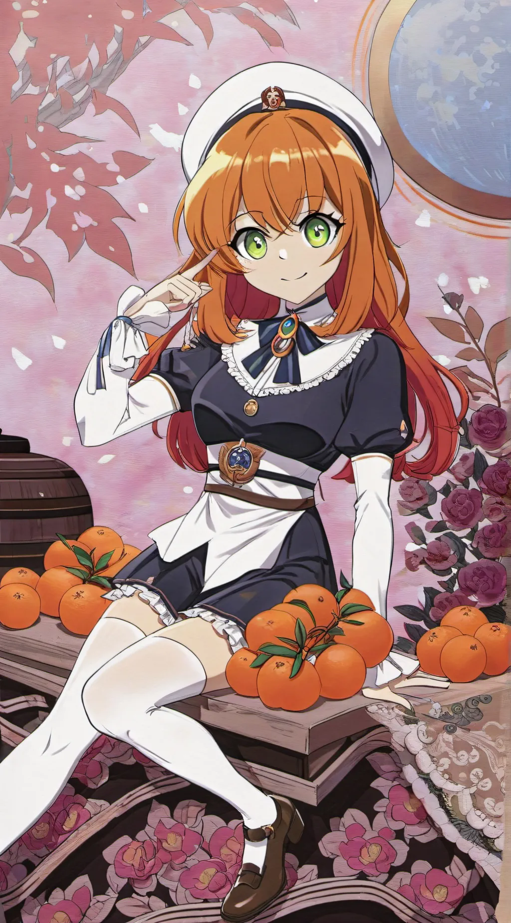 ai character: yumi and celeste  background