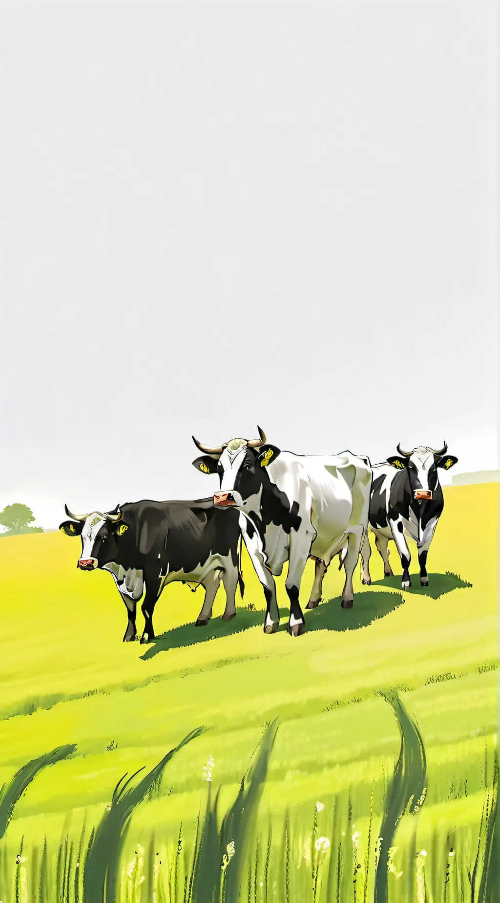 ai character: cow background
