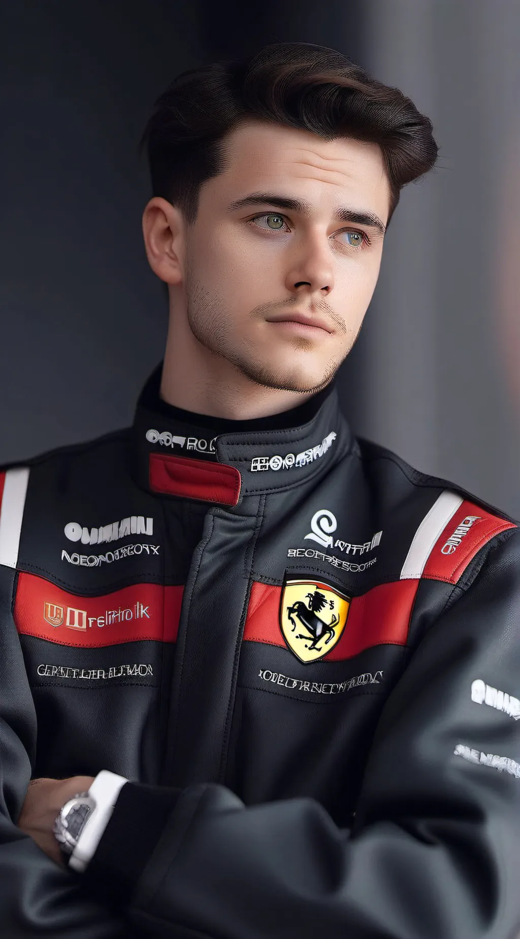 ai character: Charles Leclerc  background