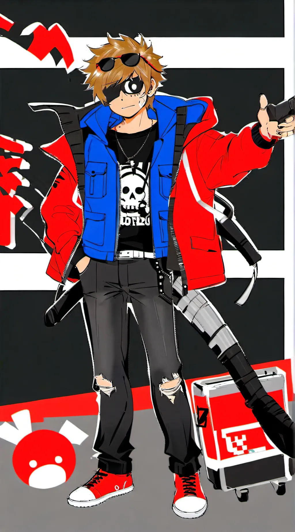 ai character: red leader background