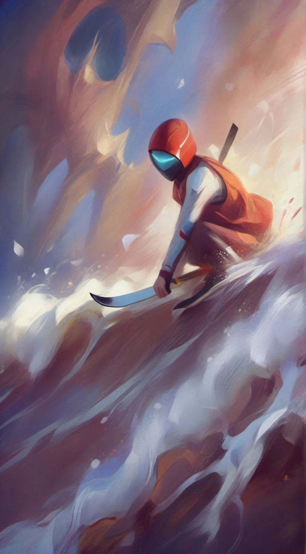 ai character: Red background