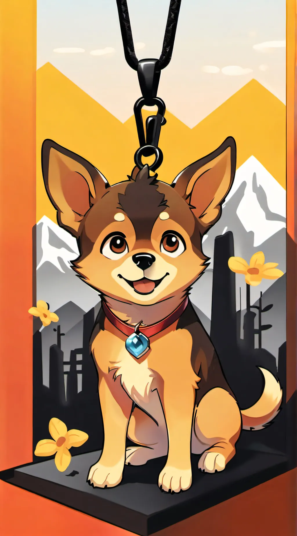 ai character:  dogday background