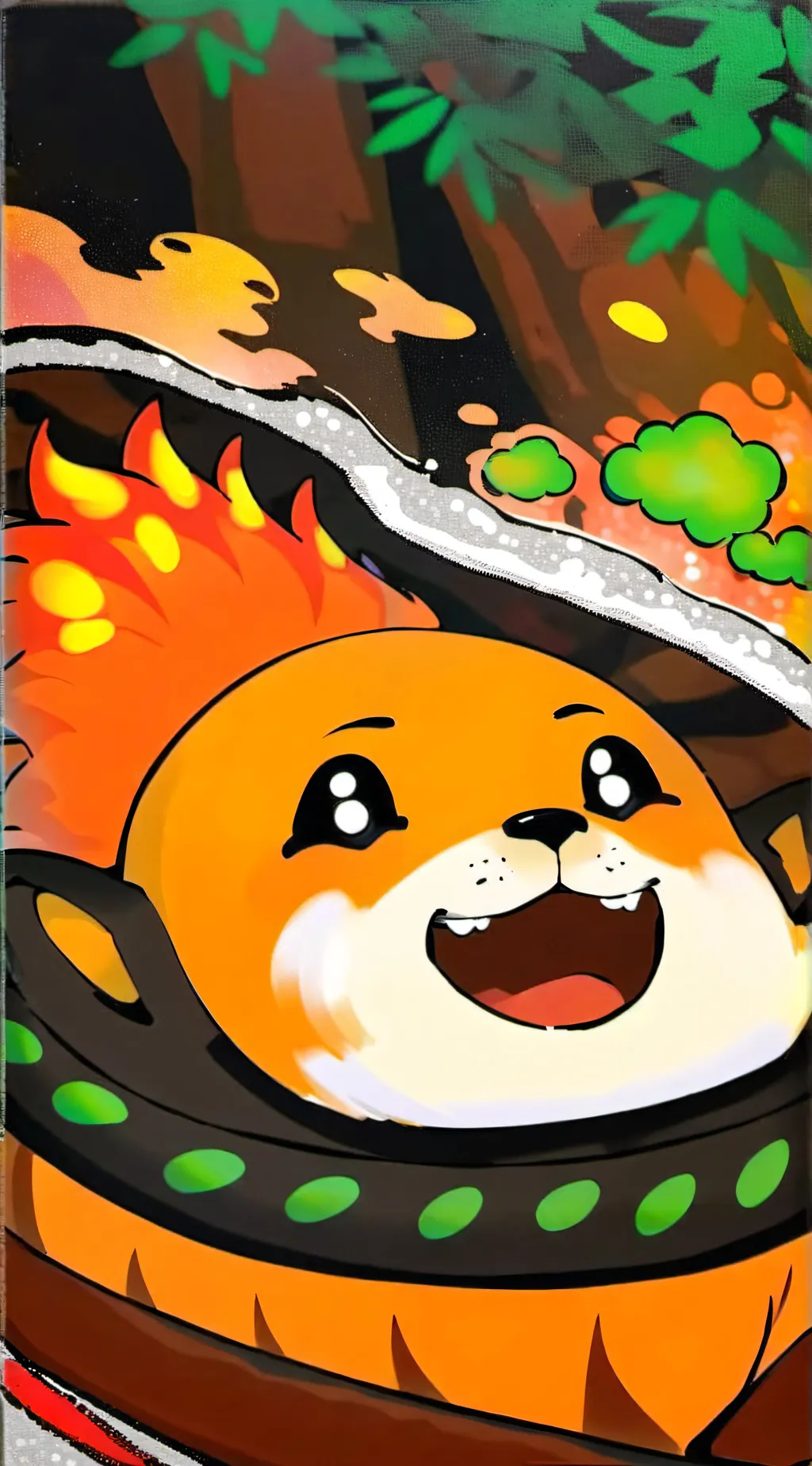 ai character: dog day in pan background