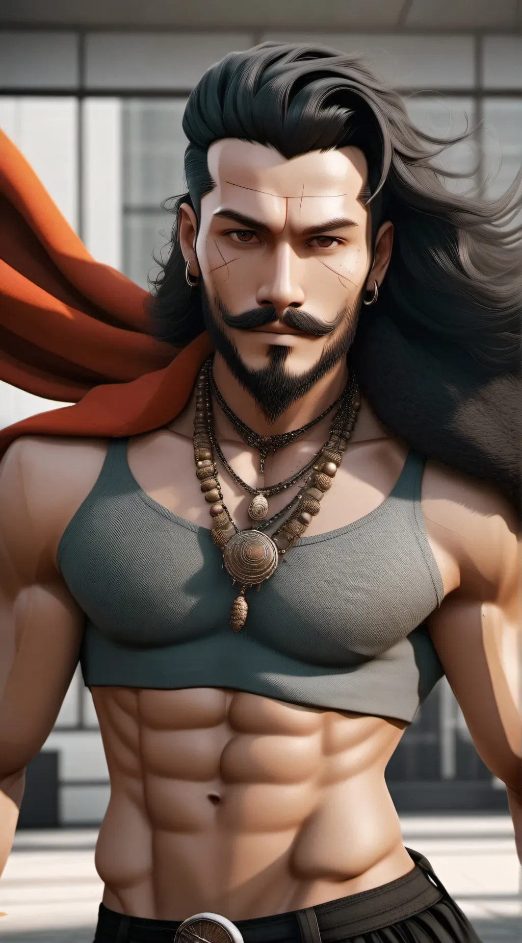 ai character: man lala👁👄👁 background