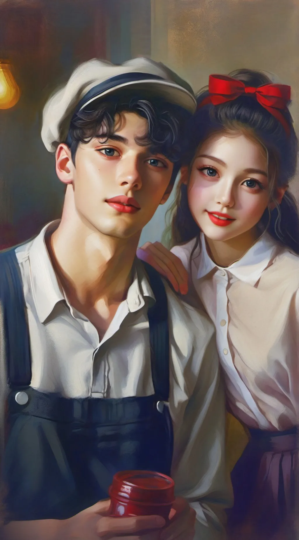 ai character: Logan & Maya background