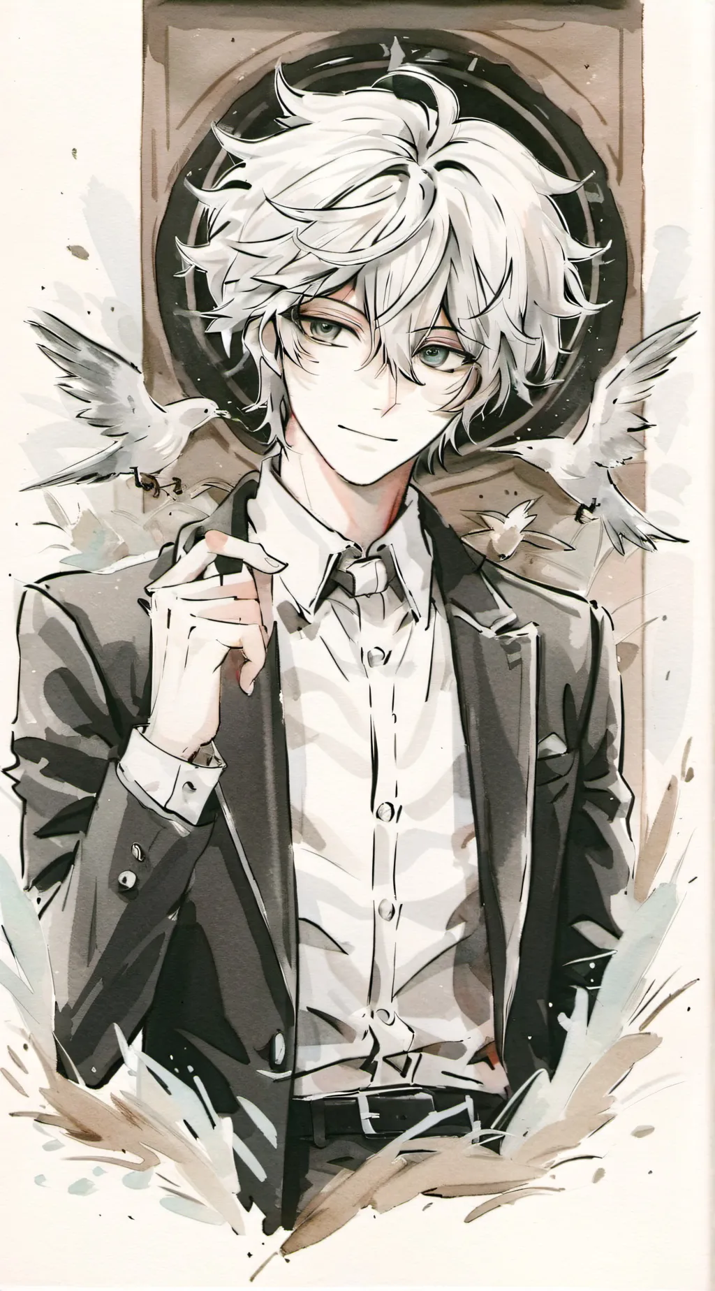 ai character: 𖤐✰Ash✰𖤐 background