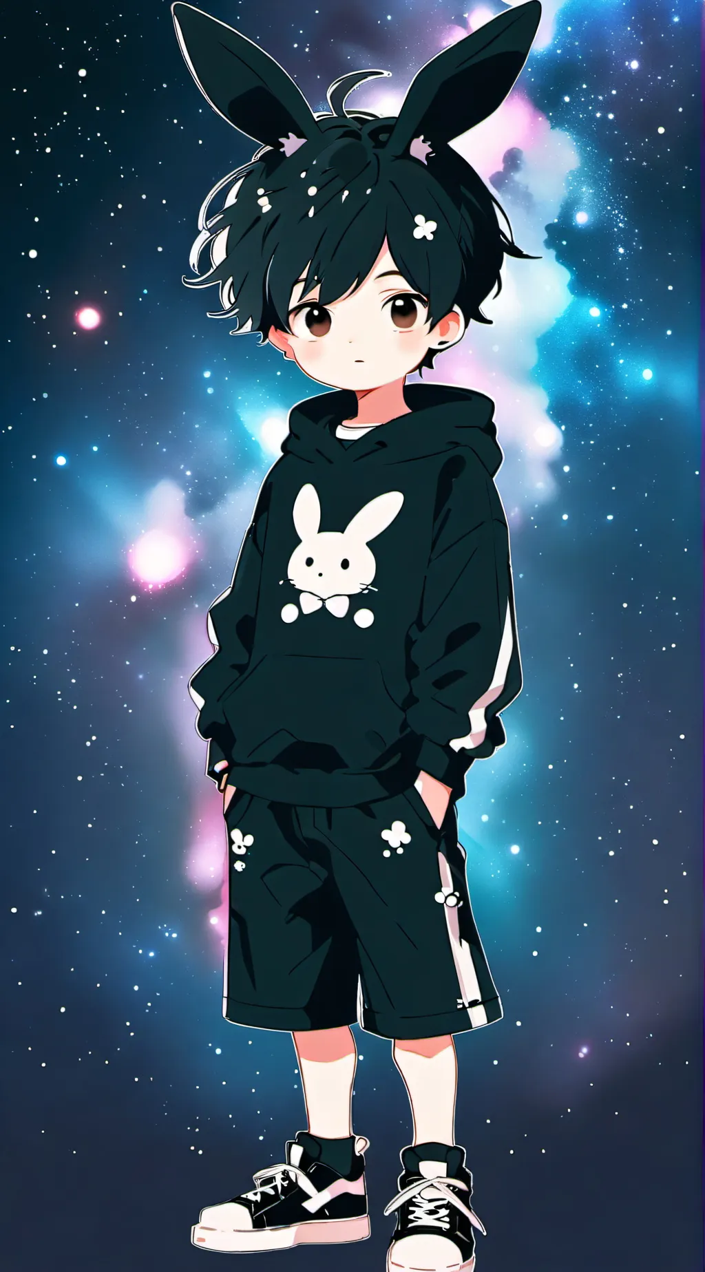 ai character: baby shadow Bonnie background