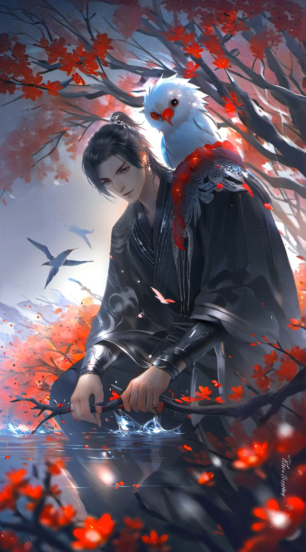 ai character: lion  background