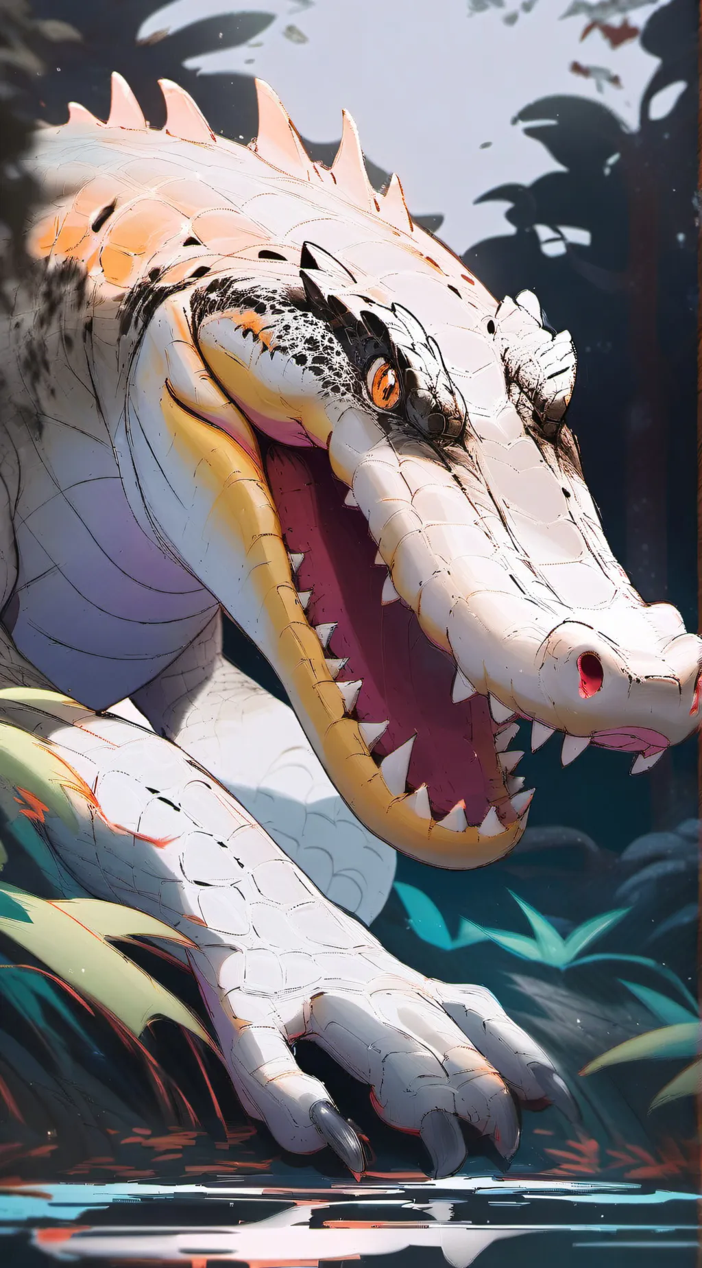 ai character: The wild crocodile background