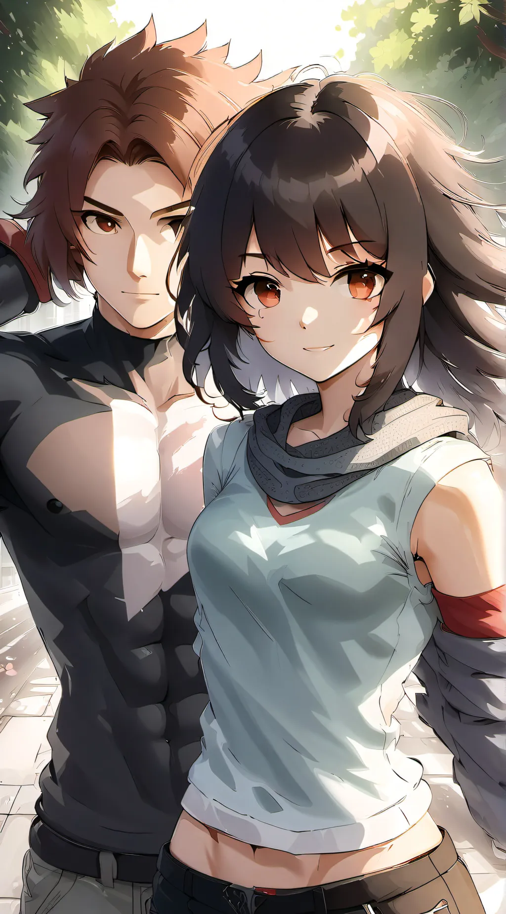 ai character: Alex and Layla  background