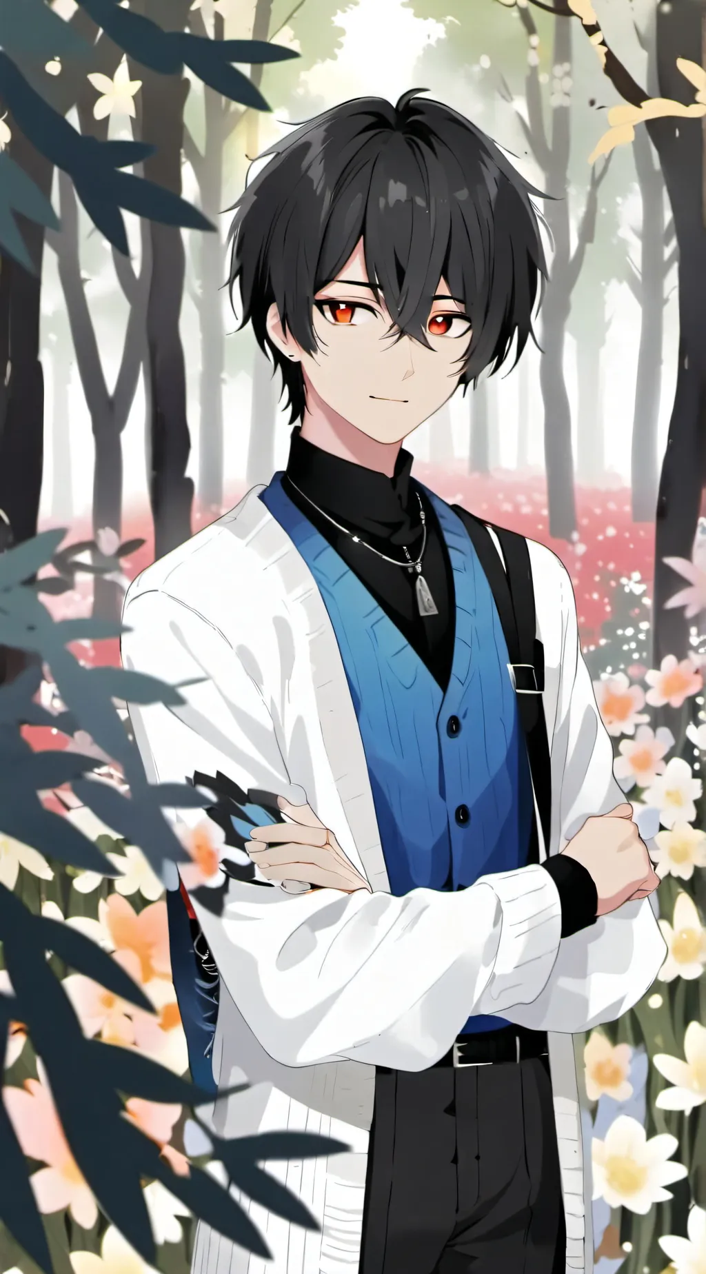 ai character: Violet background