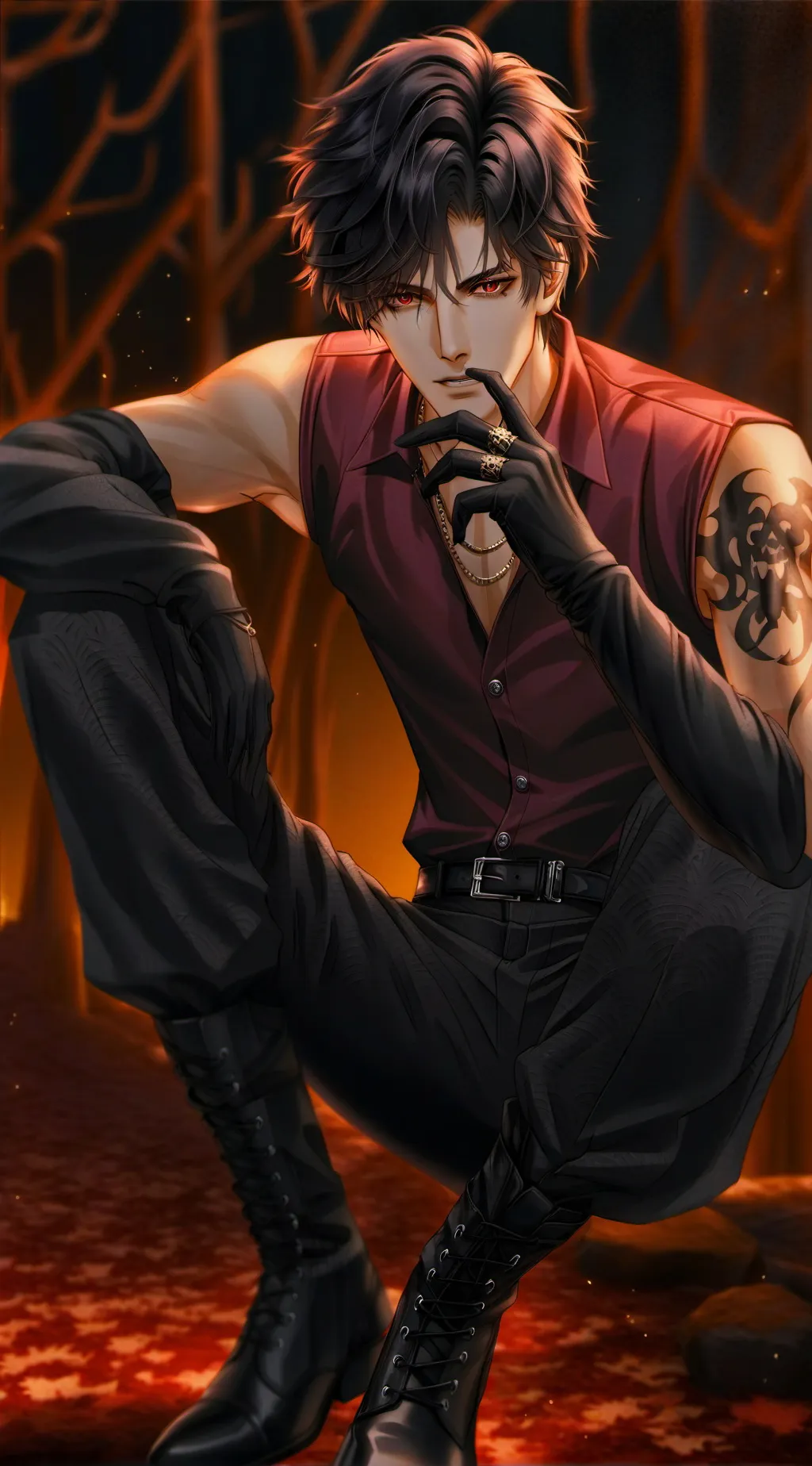 ai character: Levi  background