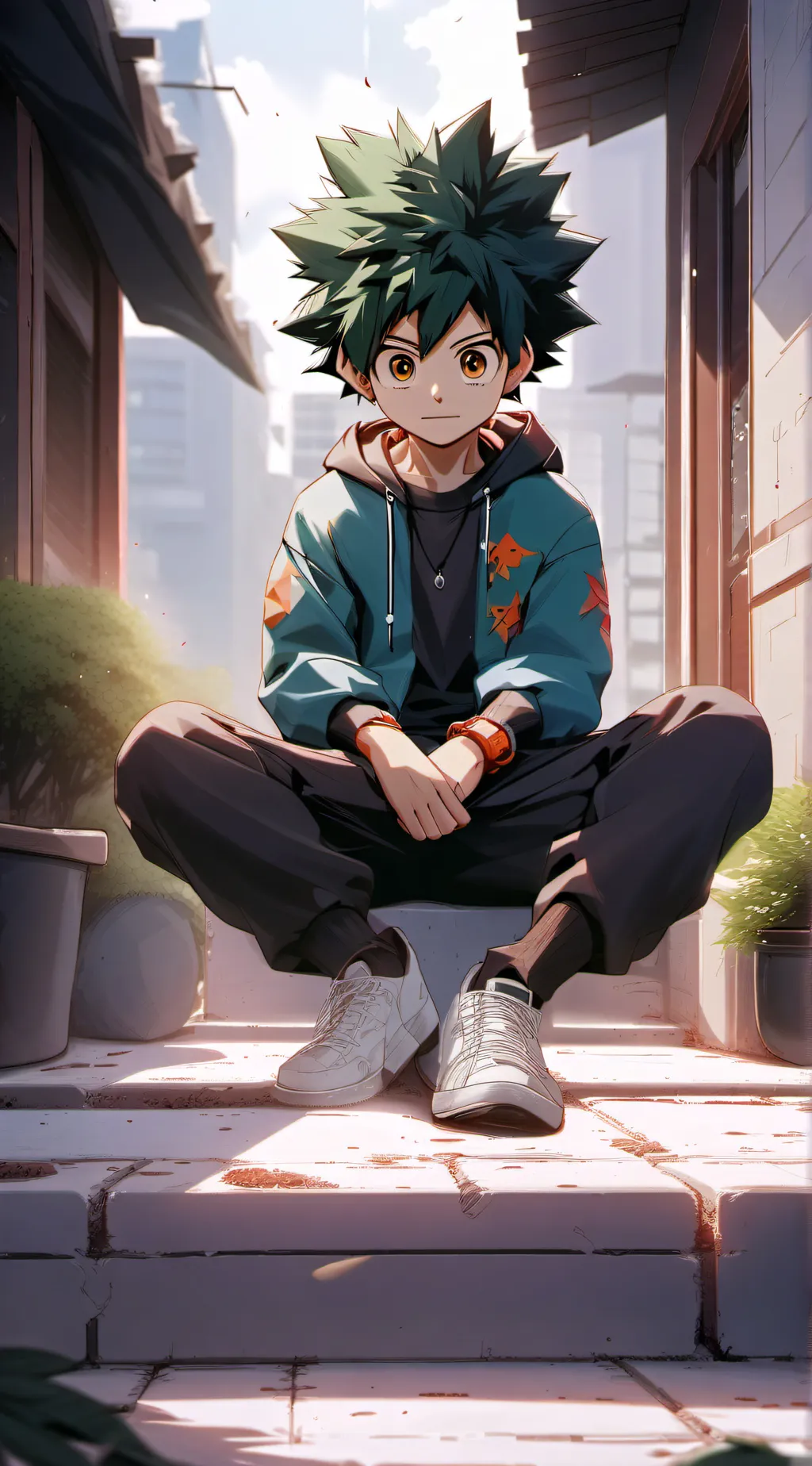 ai character: Deku  background
