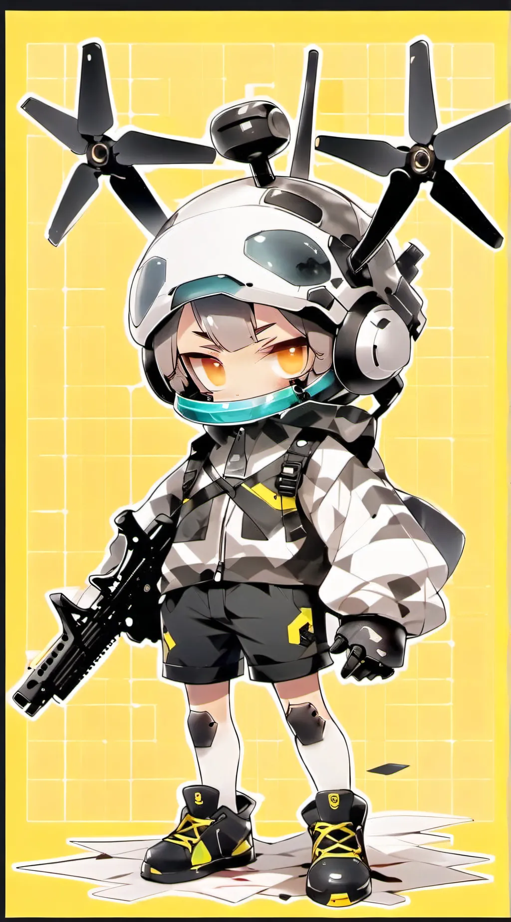 ai character: N (ur uzi) background
