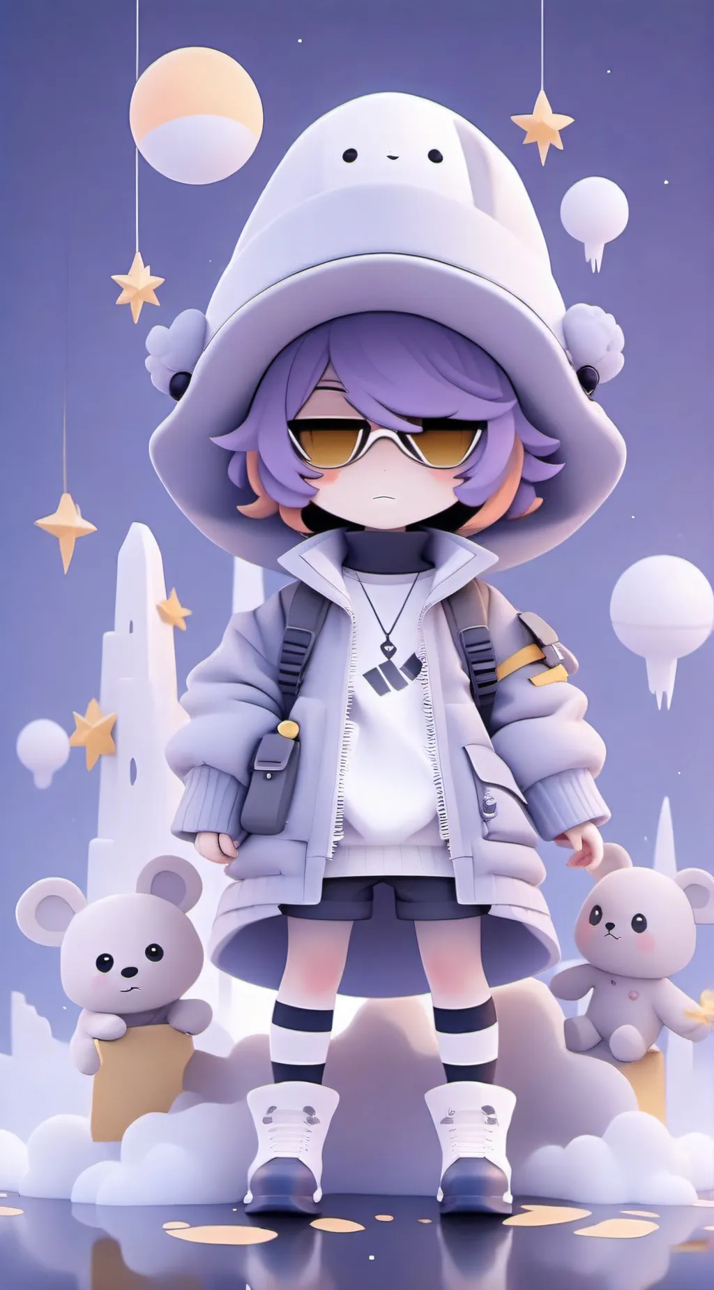 ai character: Uzi  background