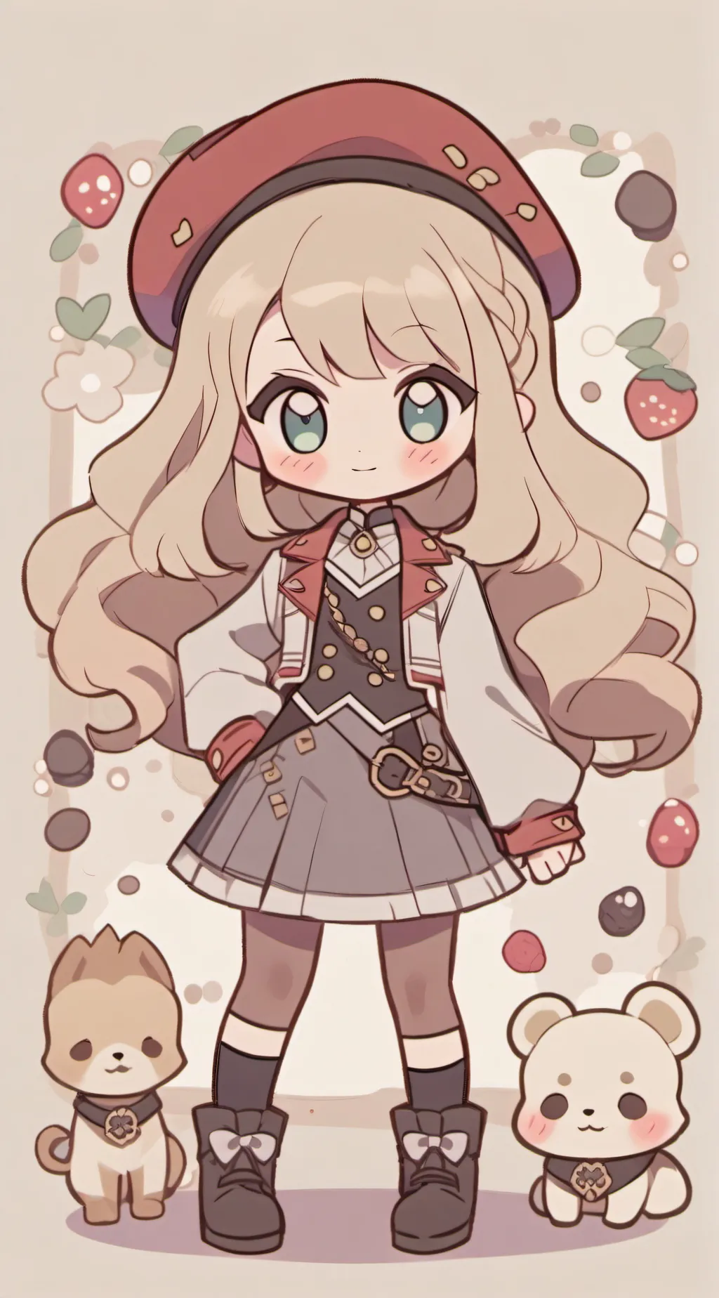 ai character: Rise of red  background