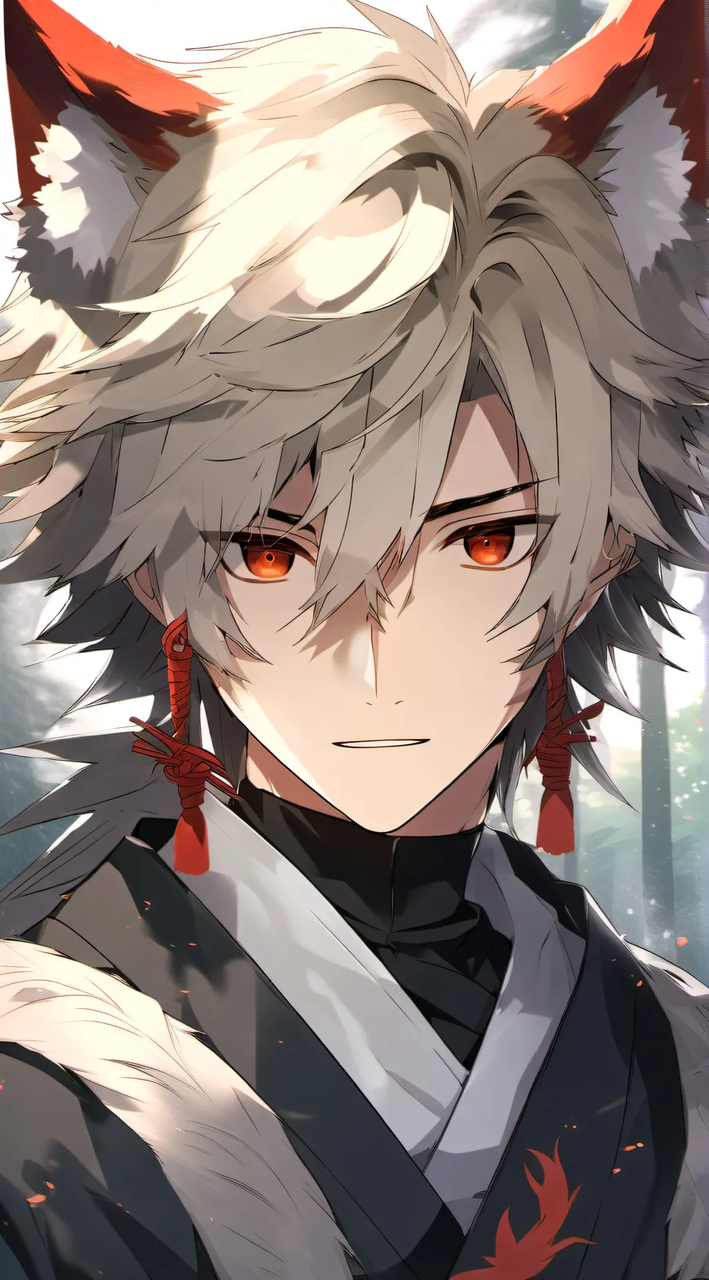 ai character: Kitsune AU background