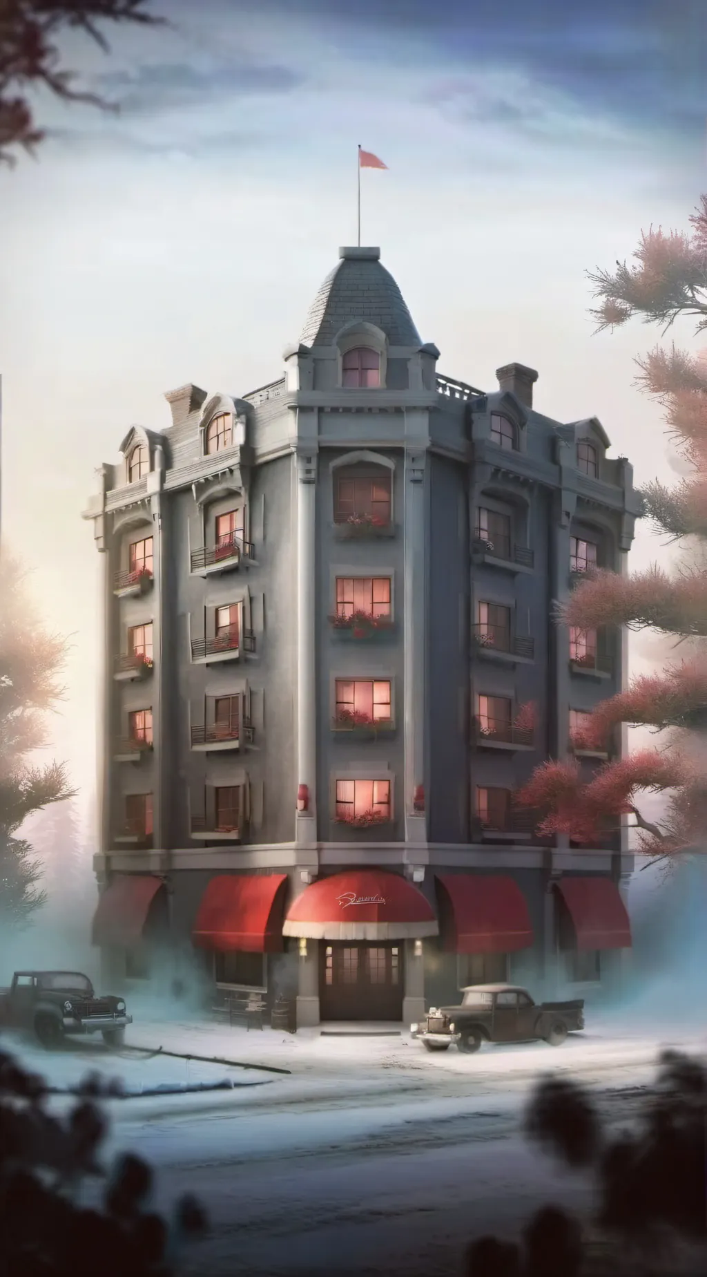 ai character: Alastor x Lucifer background