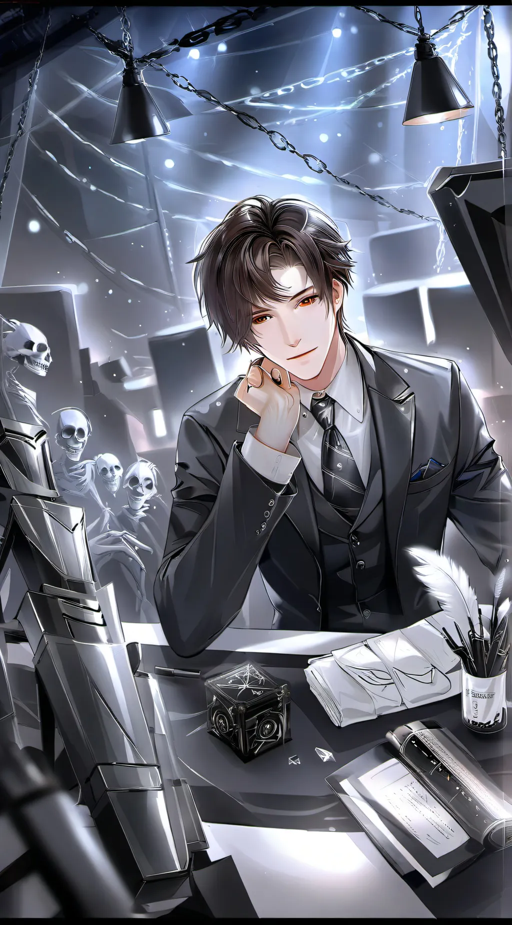 ai character: The glam rock background