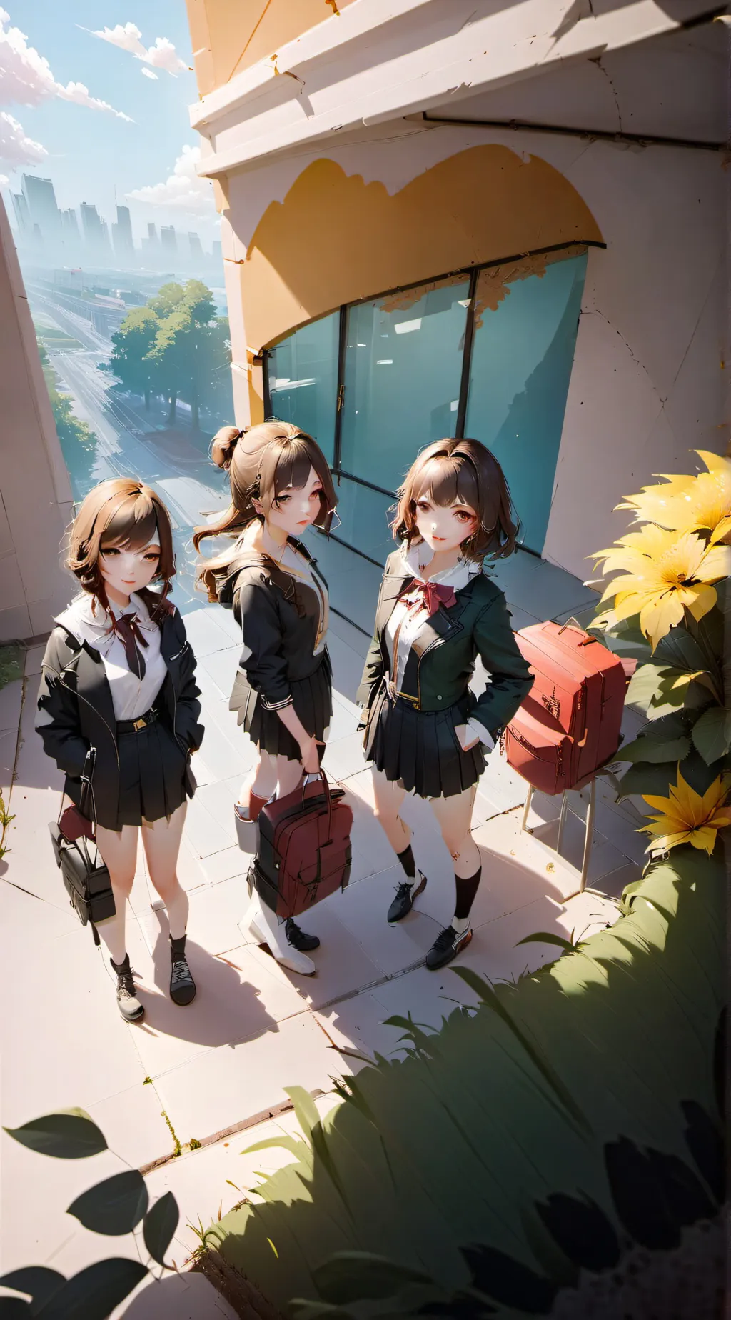 ai character: cheerleaders background