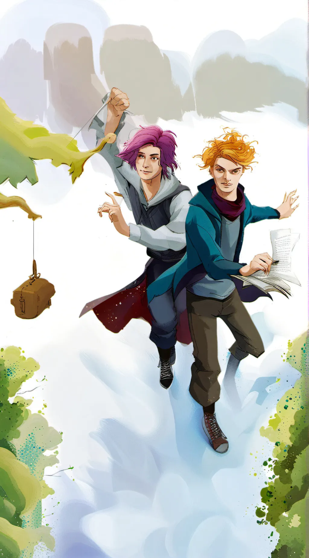ai character: Tonks and Remus background